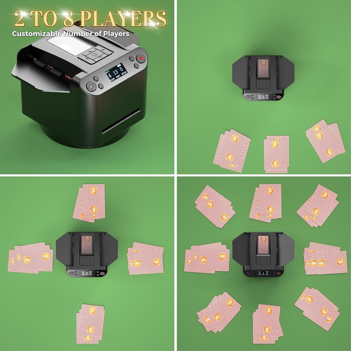 ๐ฒ 2-in-1 Automatic Card Shuffler & Dealer with Wireless Remotes